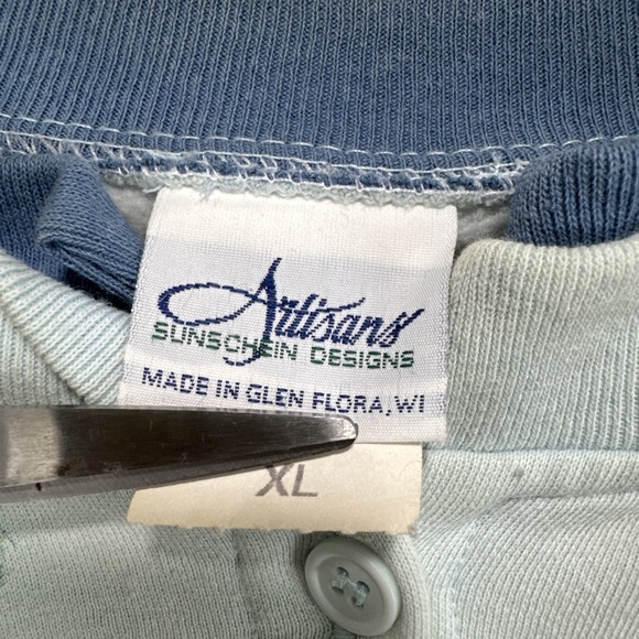 Artisans Sunschein Designs Michigan Lighthouse Cardigan USA 90s All Over Design - Picture 2 of 10